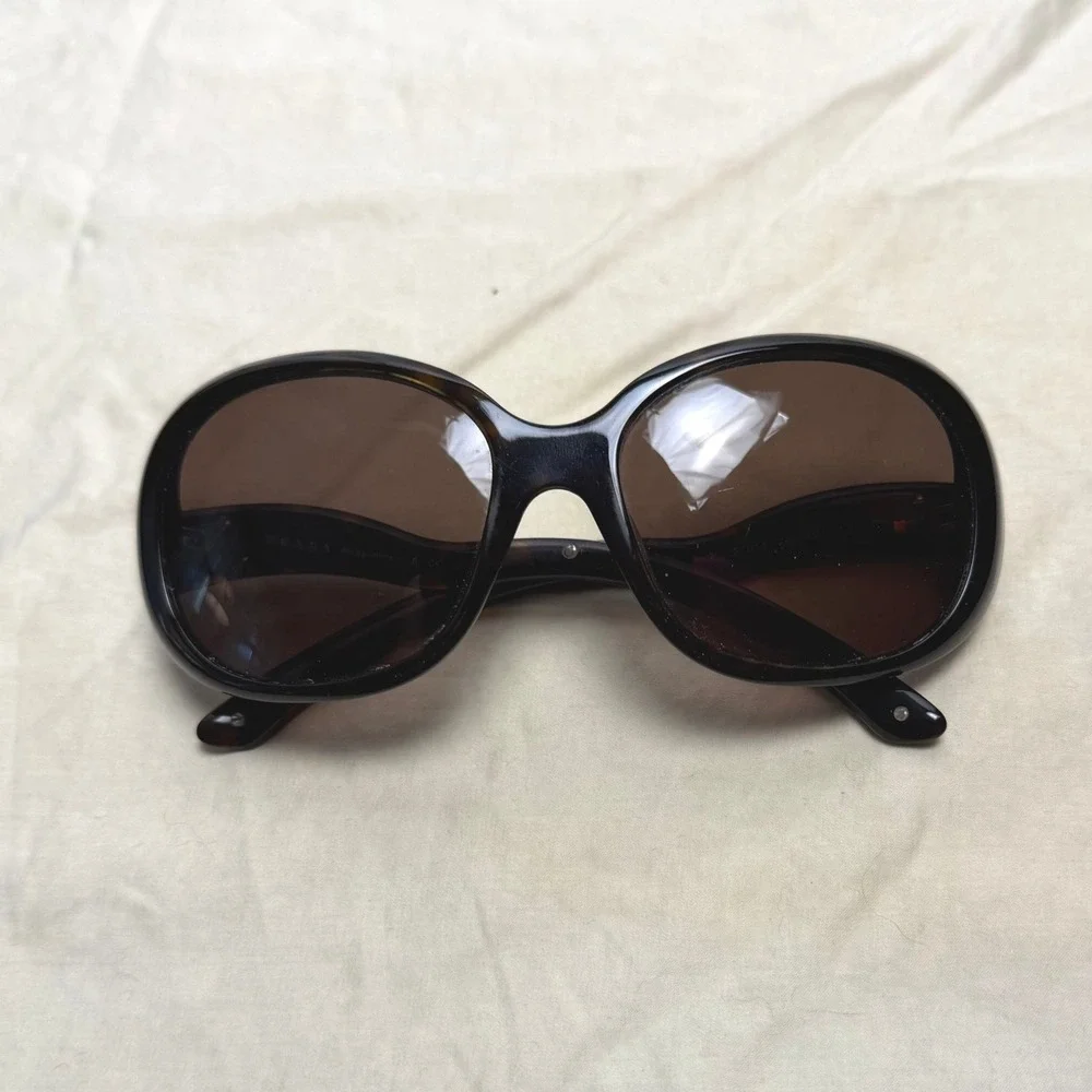 Prada Oversized Dark Brown Tortoiseshell Sunglasses